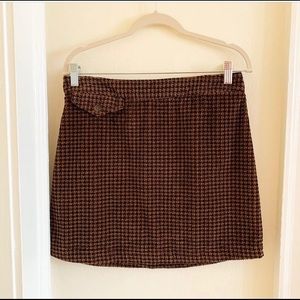 Corduroy Houndstooth Skirt